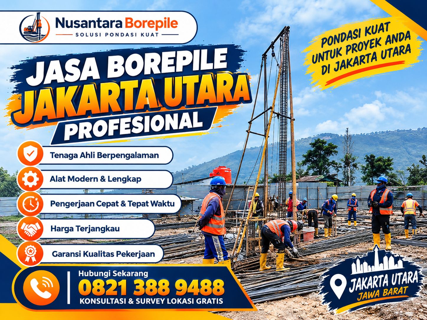 Jasa Bore Pile Jakarta Utara
