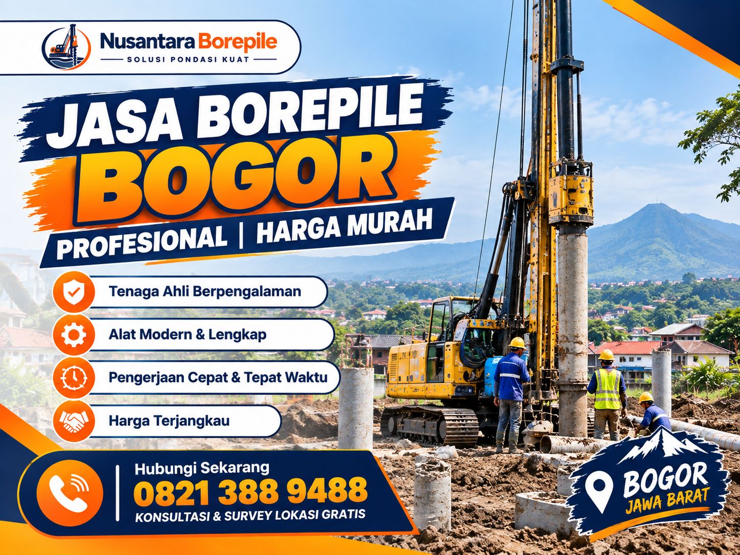 Jasa Bore pile Bogor murah dan Profesional